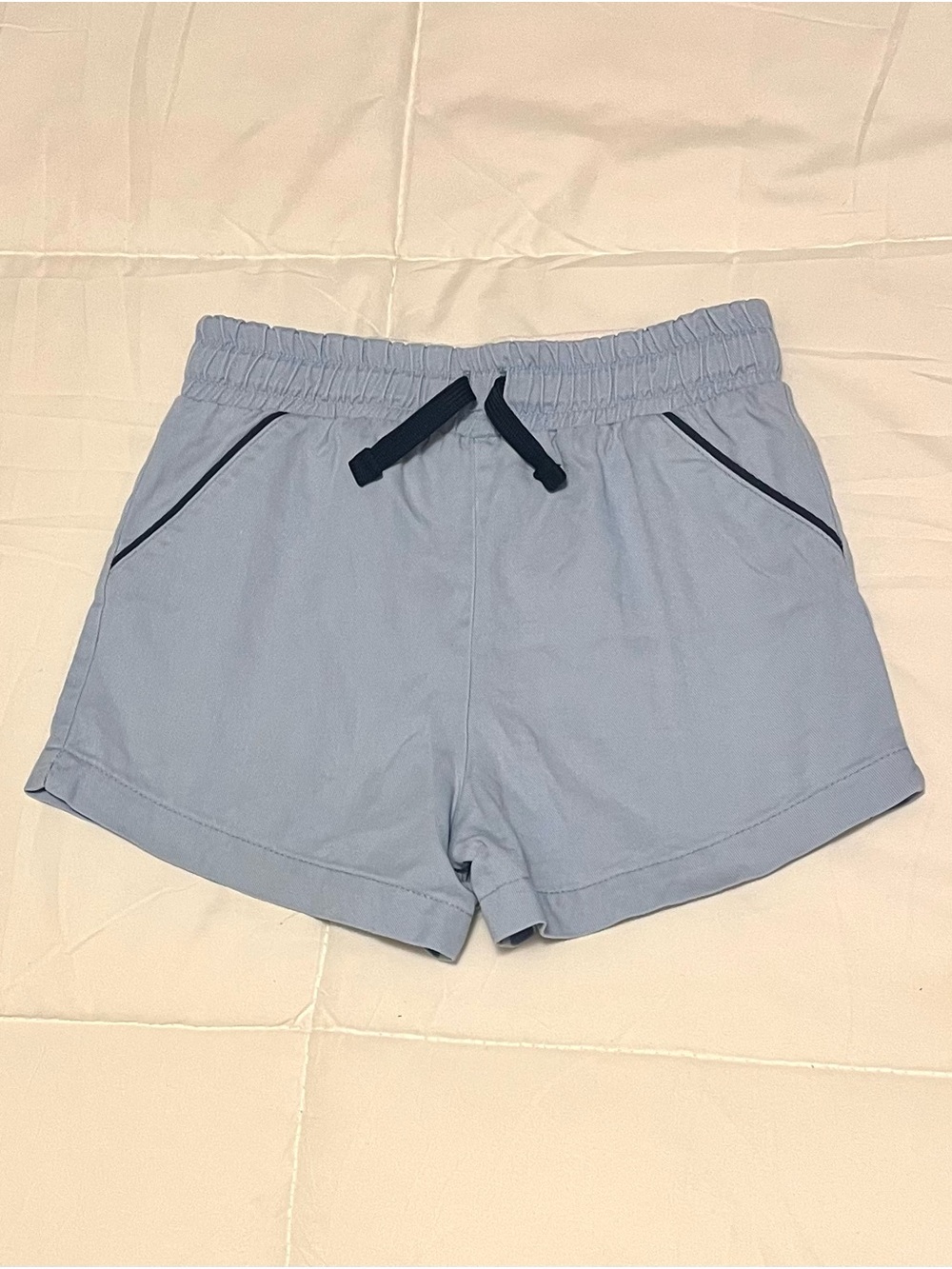 Boys Light Blue Cadets Elastic-Waist Shorts